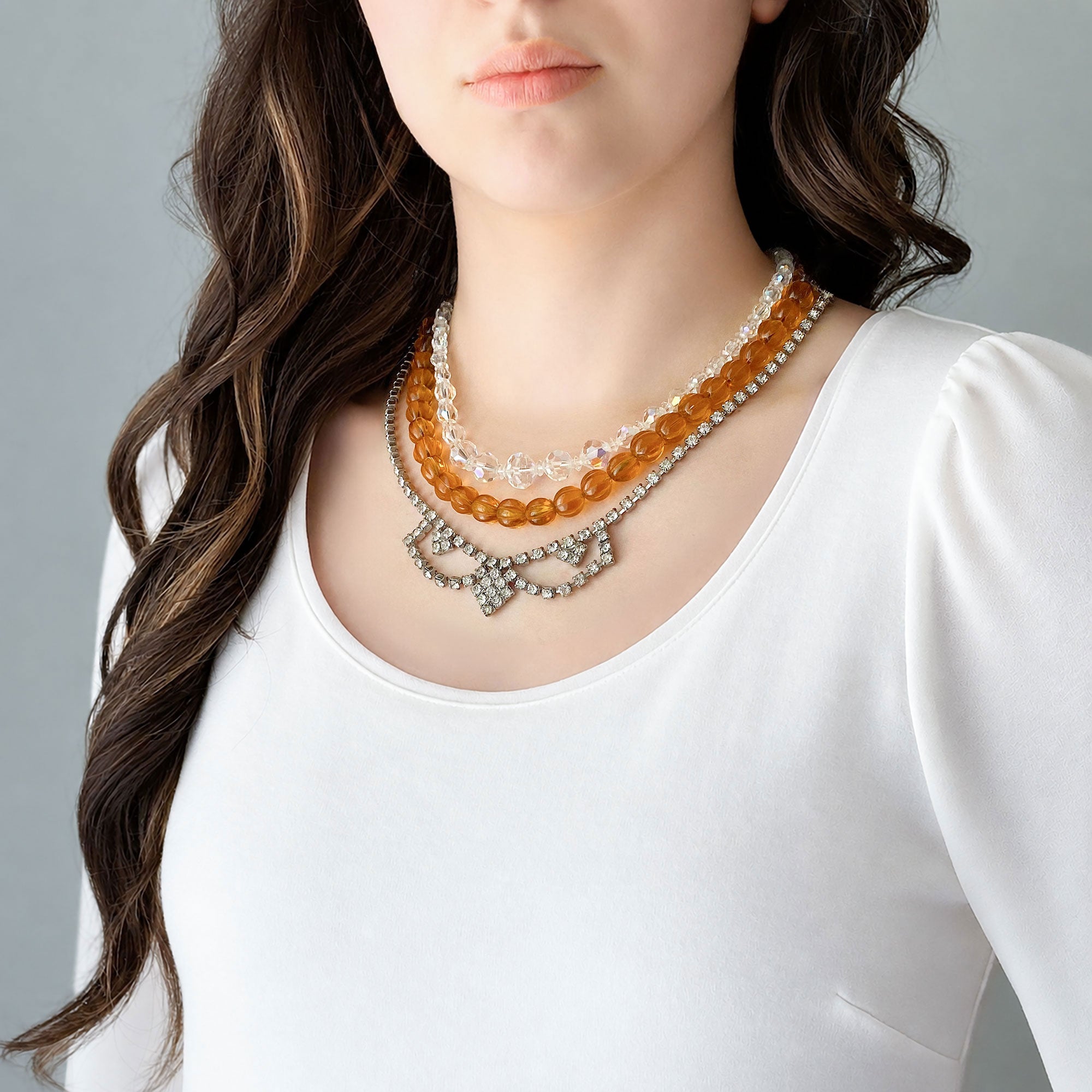 KADEN topaz crystal statement necklace-GREEN BIJOU