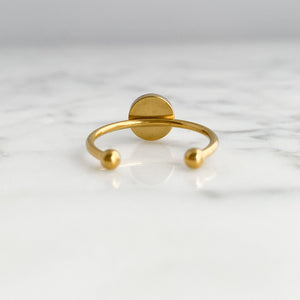 KALLIS pearl cabochon ring - 