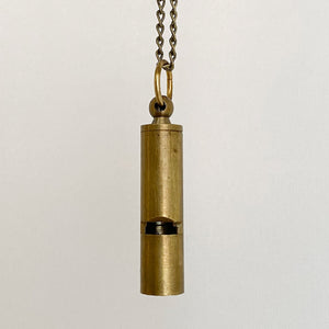 KELICIA brass whistle necklace - 