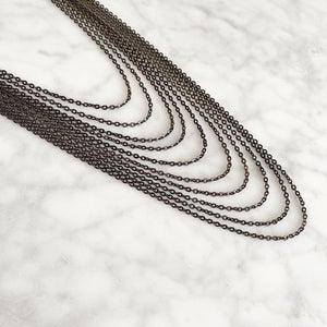 KIDWELL long grey pearl and chain necklace - 