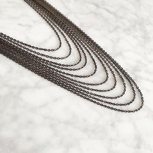 KIDWELL long grey pearl and chain necklace - 
