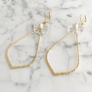 KIERSTYN french crystal and 18kt gold earrings - 