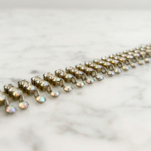 KIKI vintage aurora borealis rhinestone chain choker - 