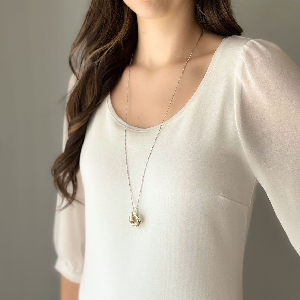 KOSTA vintage love knot pendant necklace-GREEN BIJOU