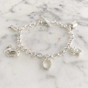 LAMOND silver plated horse theme bracelet - 
