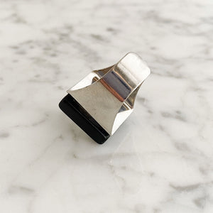 LEGEND square black cocktail ring - 