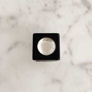 LEGEND square black cocktail ring - 