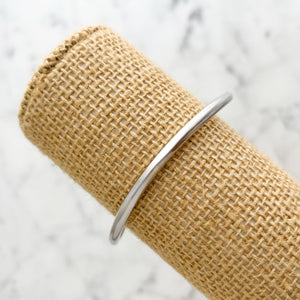 LEVINE vintage silver tone large size wave bangle bracelet - 