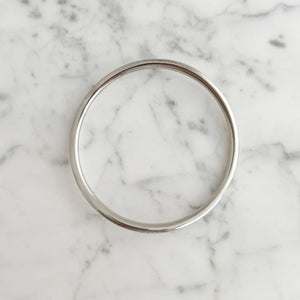 LEVINE vintage silver tone large size wave bangle bracelet - 