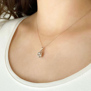 LOLA silver rhinestone ball necklace - 