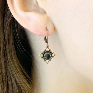 LUIS hematite drop earrings - 