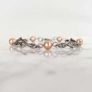 LUISA Art Deco and Swarovski pearl bracelet - 