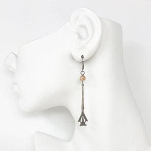 LUISA Swarovski pearl Art Deco earrings - 