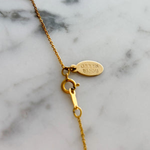 LUKAS vintage onyx 14kt gold necklace - 