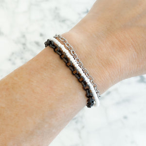 MACLEAN large size multi chain bracelet - 