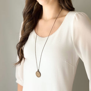 MARCO vintage Italian brass pendant necklace - 