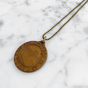 MARCO vintage Italian brass pendant necklace - 