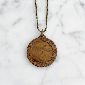 MARCO vintage Italian brass pendant necklace - 