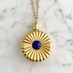 MAREK Art Deco gold perfumer pendant - 