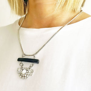 MAXWELL silver crystal necklace - 