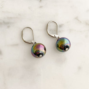 MEG vintage electroplated bead earrings - 