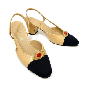 MEGHAN gold carnelian shoe clips-GREEN BIJOU