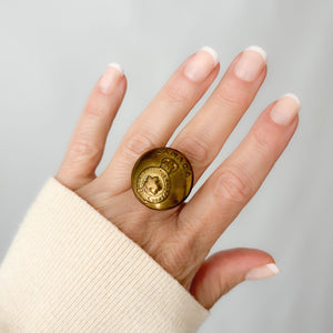 MITCHELL Canadian Military brass button ring - 