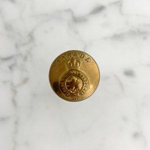 MITCHELL Canadian Military brass button ring - 