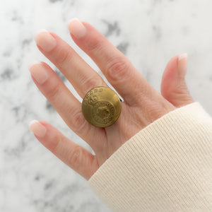 MITCHELL Canadian Military brass button ring - 