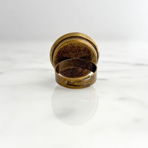MITCHELL Canadian Military brass button ring - 