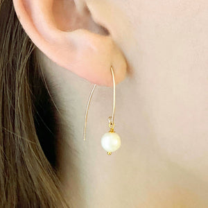 NEVE gold freshwater pearl earrings - 
