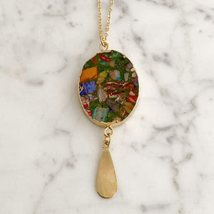 NILA Jasper pendant necklace - 