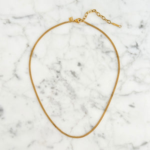 NINA vintage Nina Ricci gold tone curb chain necklace - 