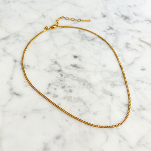 NINA vintage Nina Ricci gold tone curb chain necklace - 