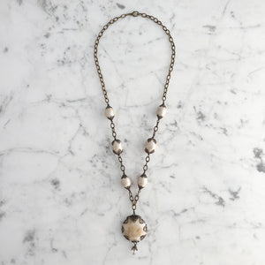 NORMAND Victorian pendant necklace-GREEN BIJOU