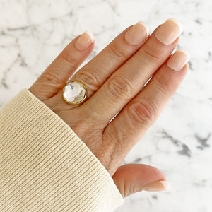 ONEIDA crystal ring - 