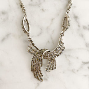 PALMER vintage marcasite necklace - 