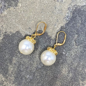 RASHIDA 18kt gold pearl earrings - 