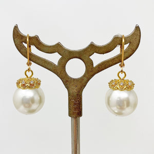 RASHIDA 18kt gold pearl earrings - 