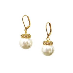 RASHIDA 18kt gold pearl earrings - 