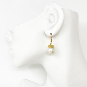 RASHIDA 18kt gold pearl earrings - 