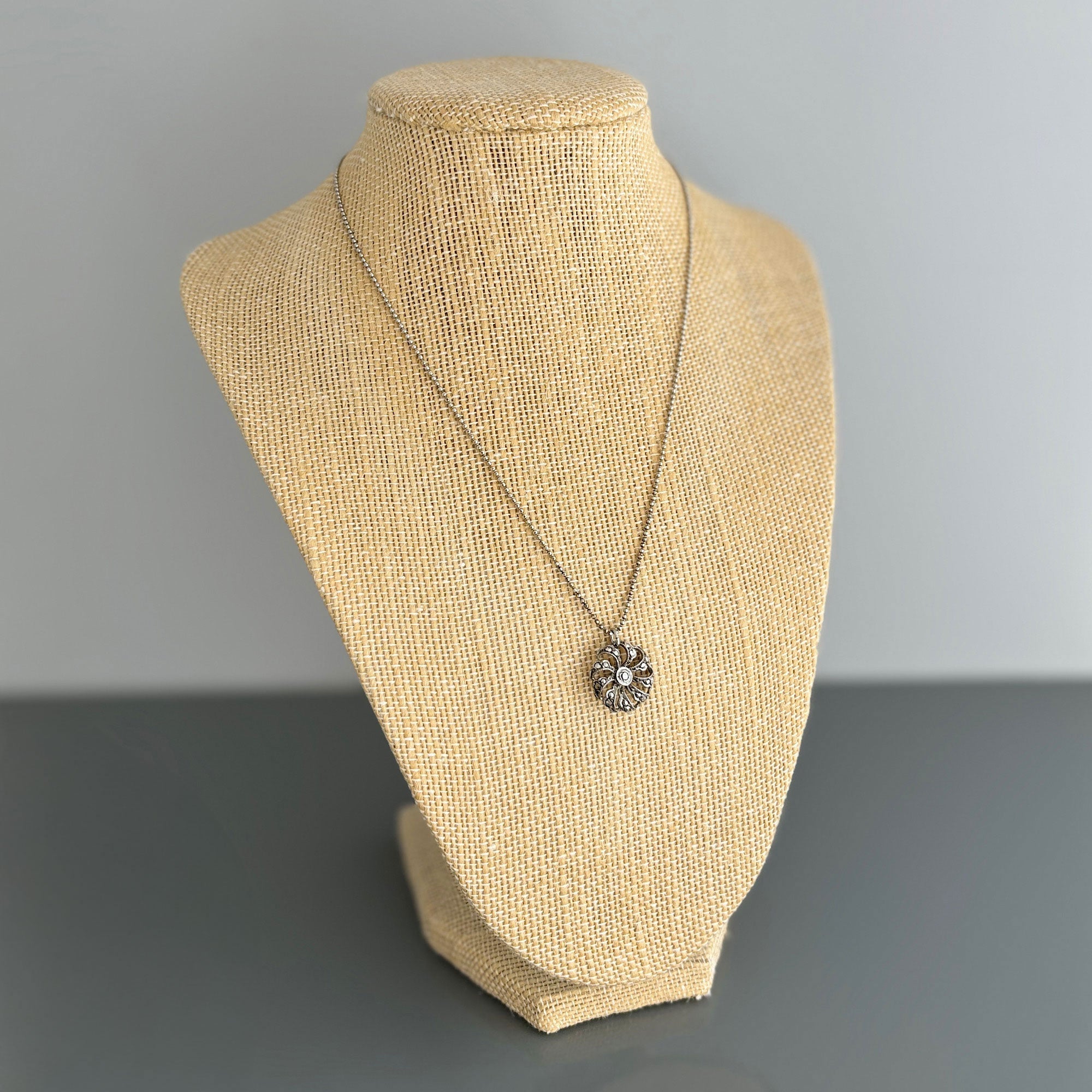 Gold marcasite necklace shop