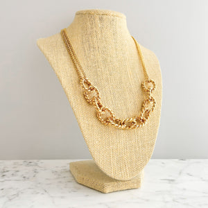 REYES statement gold rope chain short necklace - 
