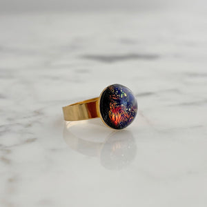 ROLAND gold and fire opal ring - 