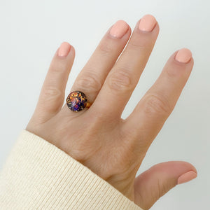 ROLAND gold and fire opal ring - 