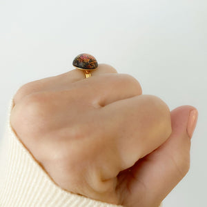 ROLAND gold and fire opal ring - 