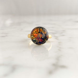 ROLAND gold and fire opal ring - 