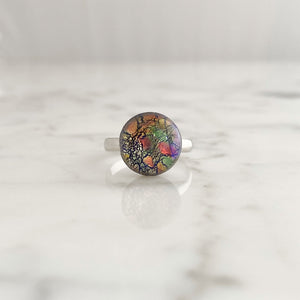 ROLAND silver and fire opal ring - 