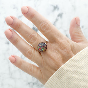 ROLAND silver and fire opal ring - 