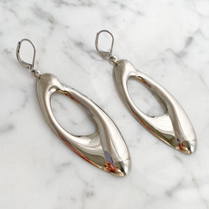 ROWYN vintage silver pendant earrings - 